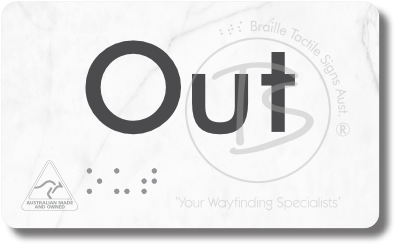 Out - Braille Tactile Signs Aust.