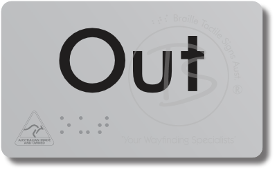 Out - Braille Tactile Signs Aust.