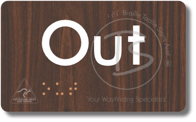 Out - Braille Tactile Signs Aust.