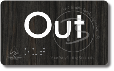 Out - Braille Tactile Signs Aust.