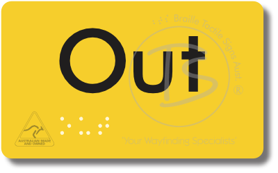 Out - Braille Tactile Signs Aust.