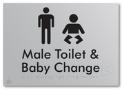 Male Toilet and Baby Change - Braille Tactile Signs Aust.