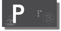Lift Button Sign Level P