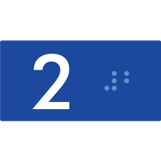 Lift Button Sign Level 2 - Braille Tactile Signs Aust.