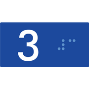 Lift Button Sign Level 3 - Braille Tactile Signs Aust.