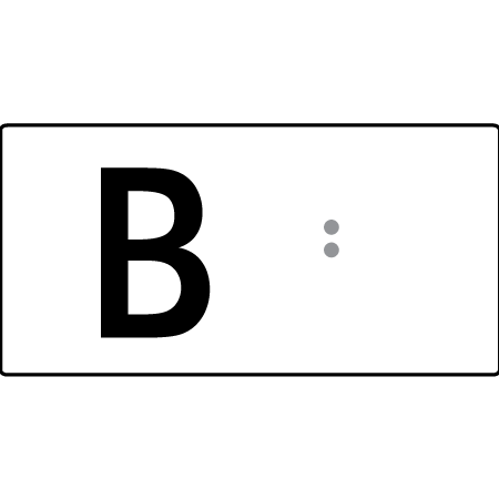 Lift Button Sign Level B - Braille Tactile Signs Aust.