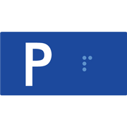Lift Button Sign Level P - Braille Tactile Signs Aust.