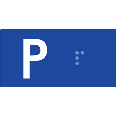 Lift Button Sign Level P - Braille Tactile Signs Aust.