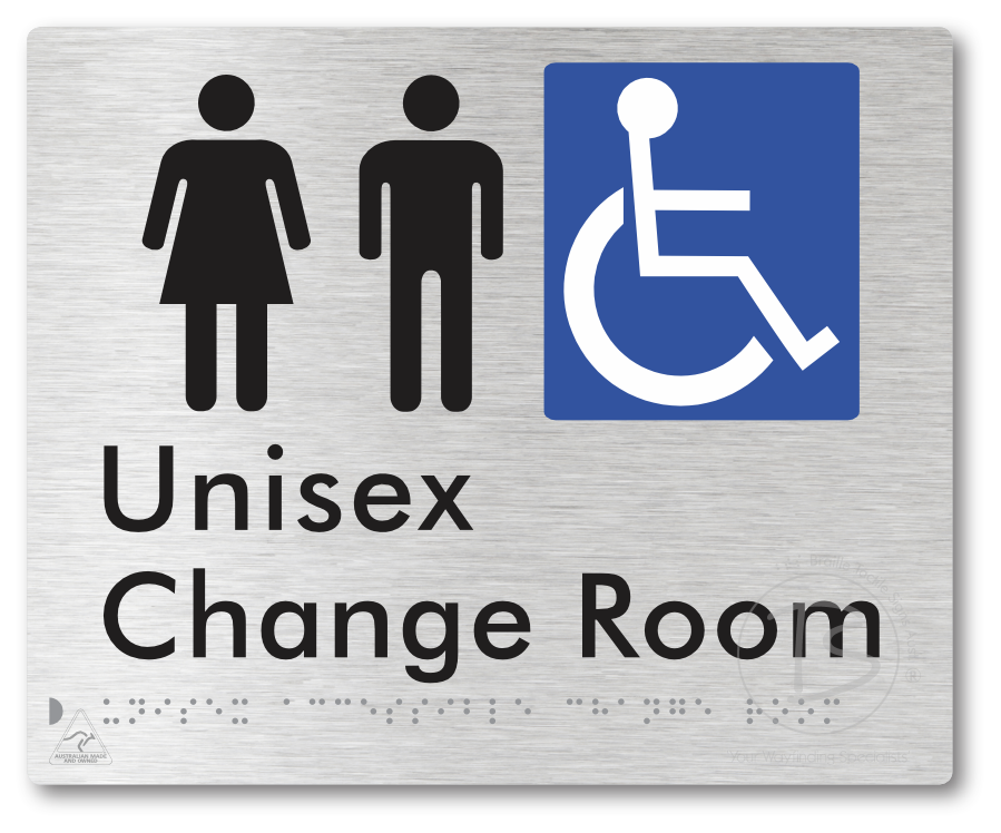 Unisex Accessible Change Room - Braille Tactile Signs Aust.
