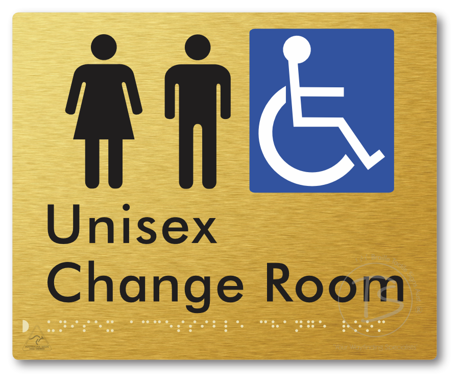 Unisex Accessible Change Room - Braille Tactile Signs Aust.