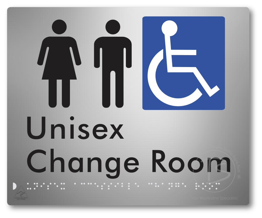 Unisex Accessible Change Room - Braille Tactile Signs Aust.