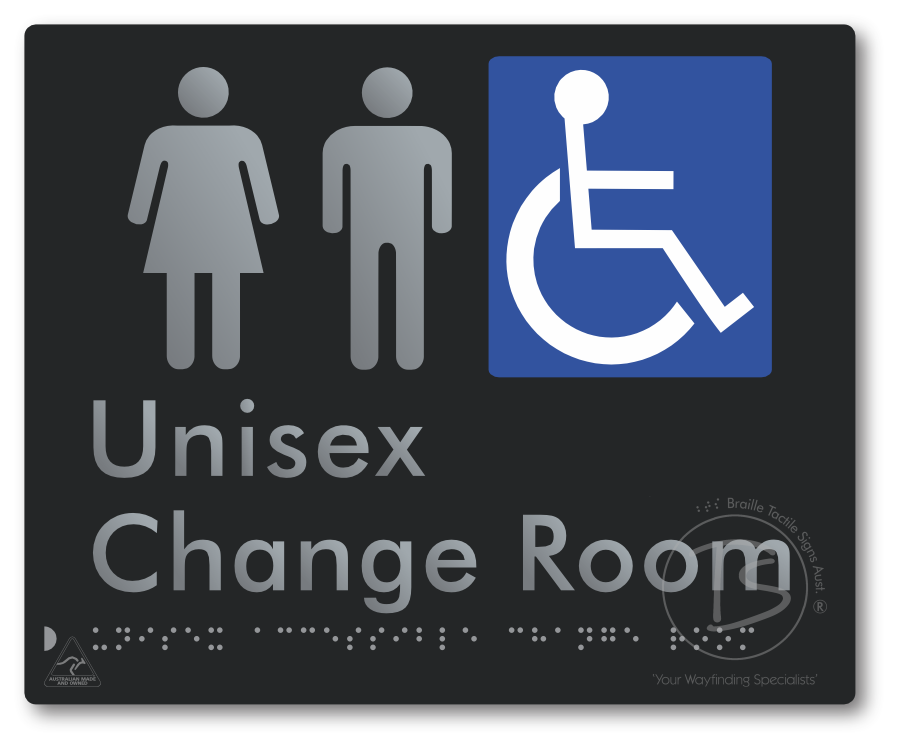 Unisex Accessible Change Room - Braille Tactile Signs Aust.