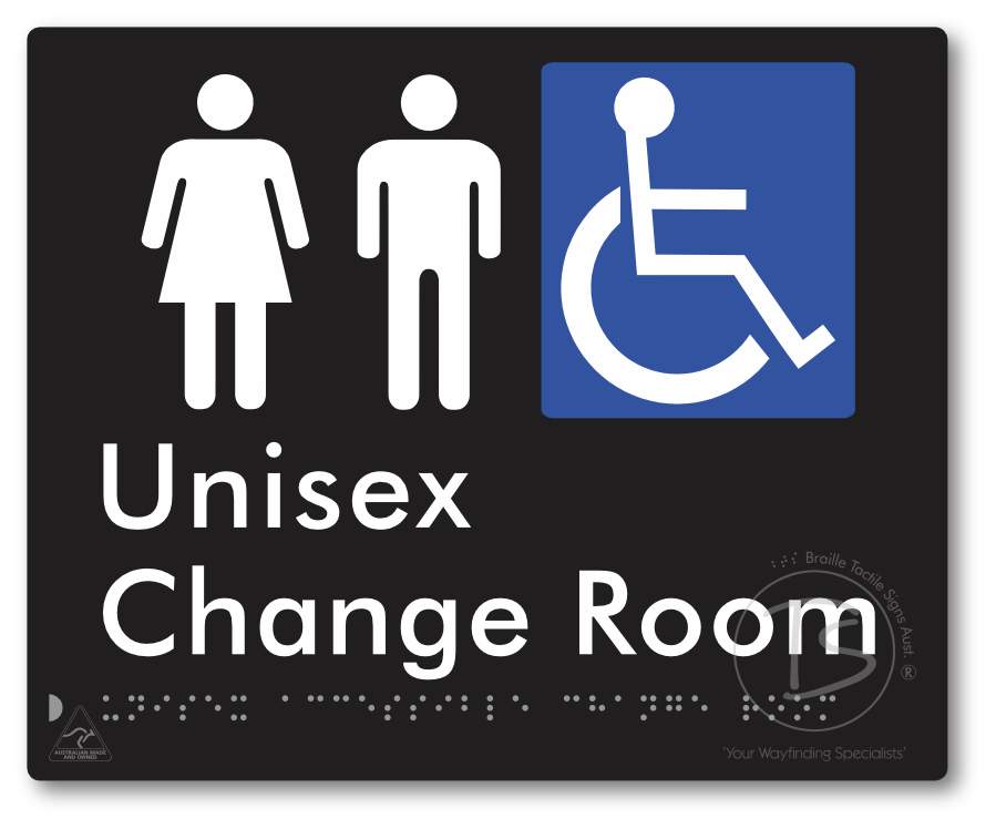 Unisex Accessible Change Room - Braille Tactile Signs Aust.
