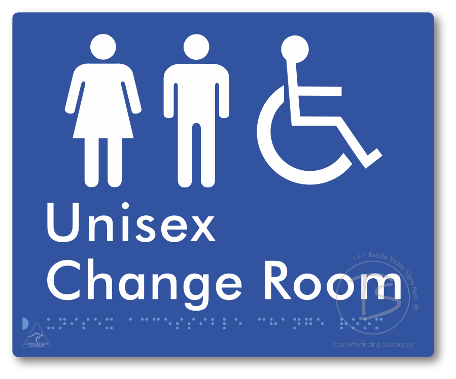Unisex Accessible Change Room - Braille Tactile Signs Aust.