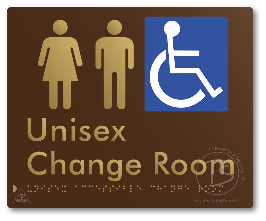 Unisex Accessible Change Room - Braille Tactile Signs Aust.
