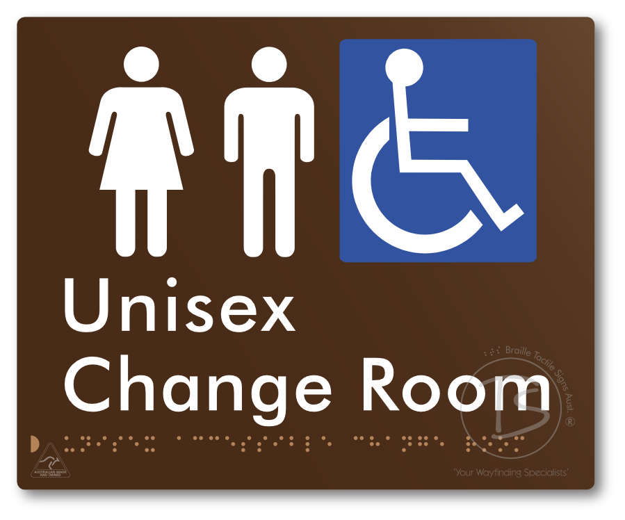 Unisex Accessible Change Room - Braille Tactile Signs Aust.