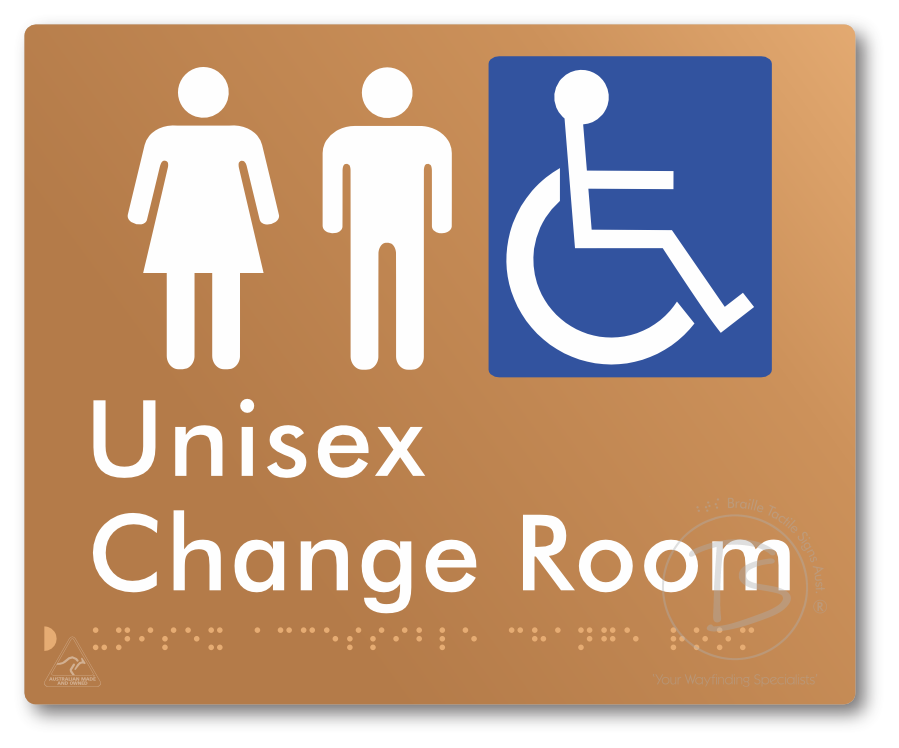 Unisex Accessible Change Room - Braille Tactile Signs Aust.