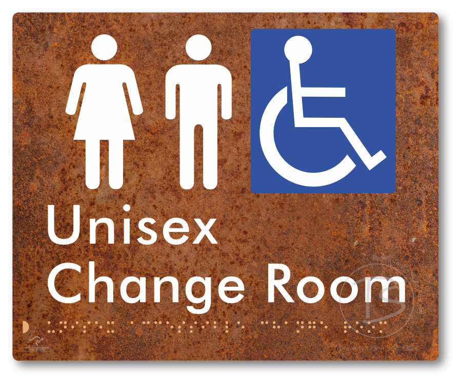 Unisex Accessible Change Room - Braille Tactile Signs Aust.