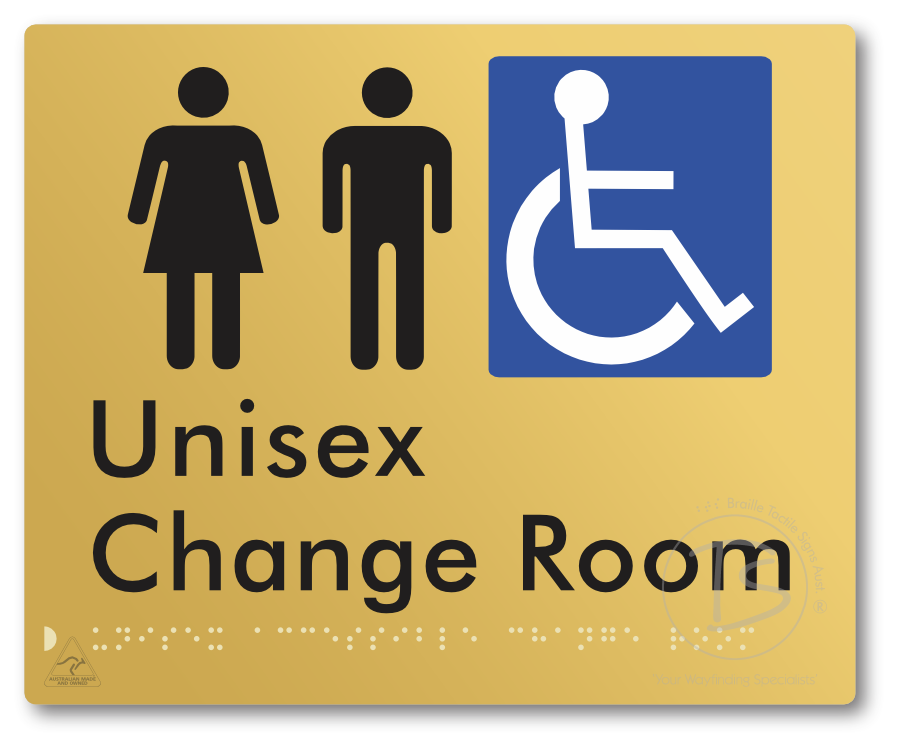 Unisex Accessible Change Room - Braille Tactile Signs Aust.
