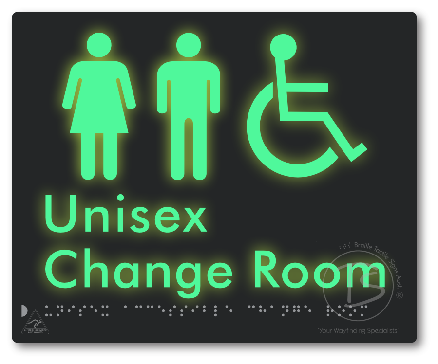 Unisex Accessible Change Room - Braille Tactile Signs Aust.