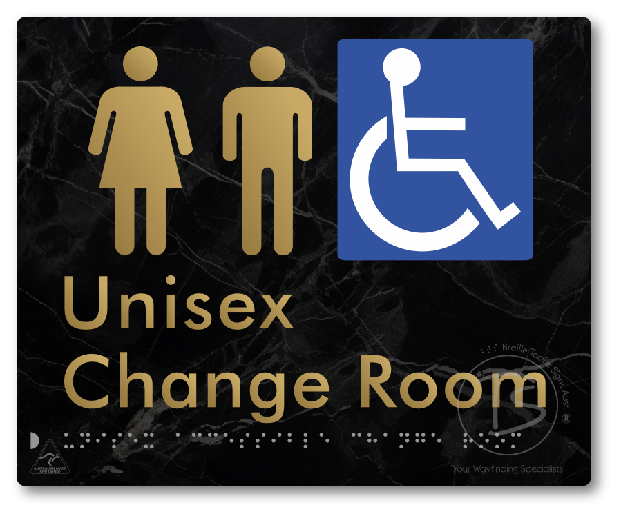 Unisex Accessible Change Room - Braille Tactile Signs Aust.
