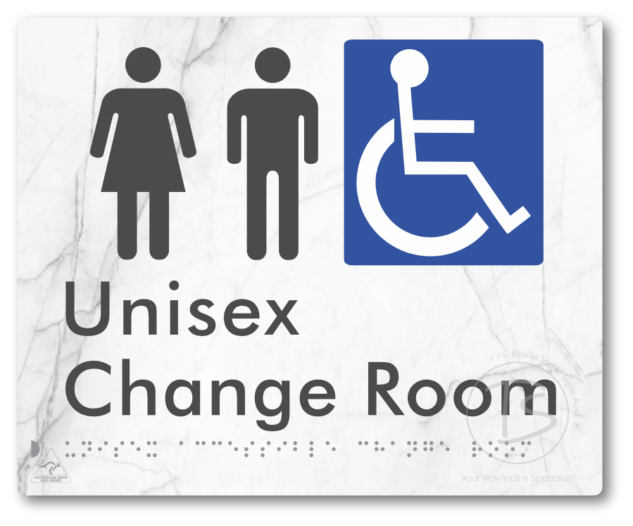 Unisex Accessible Change Room - Braille Tactile Signs Aust.