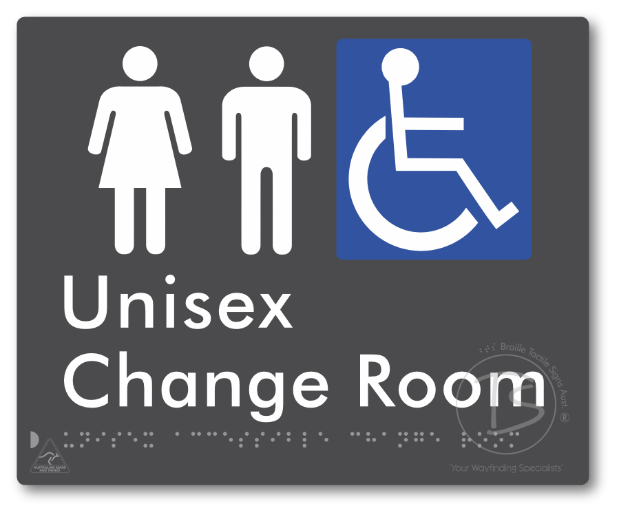 Unisex Accessible Change Room - Braille Tactile Signs Aust.