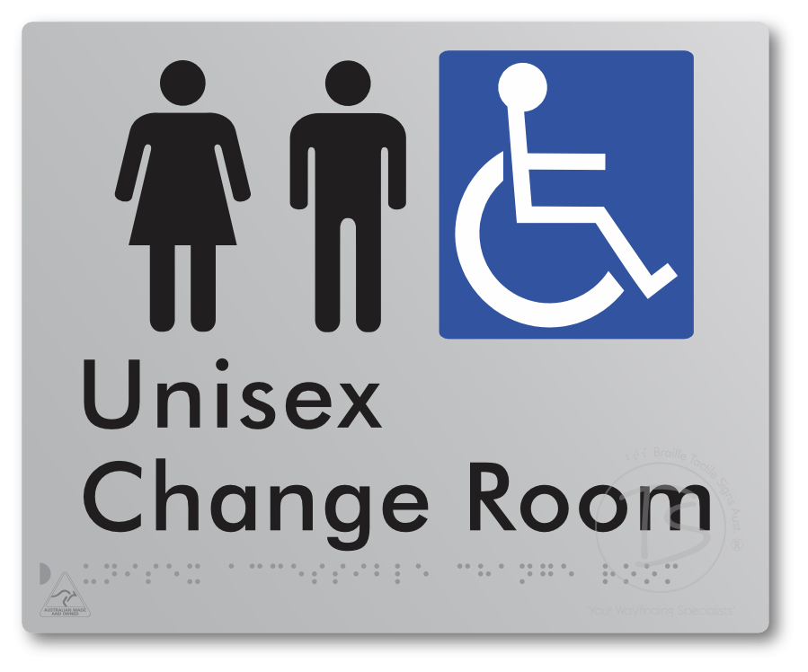 Unisex Accessible Change Room - Braille Tactile Signs Aust.