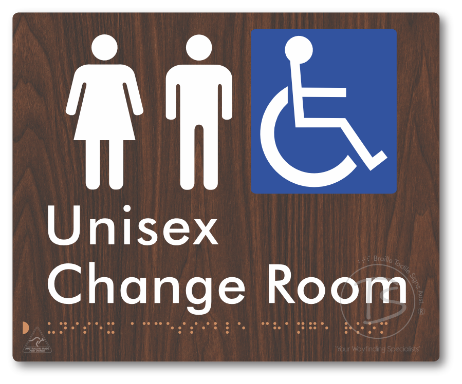 Unisex Accessible Change Room - Braille Tactile Signs Aust.