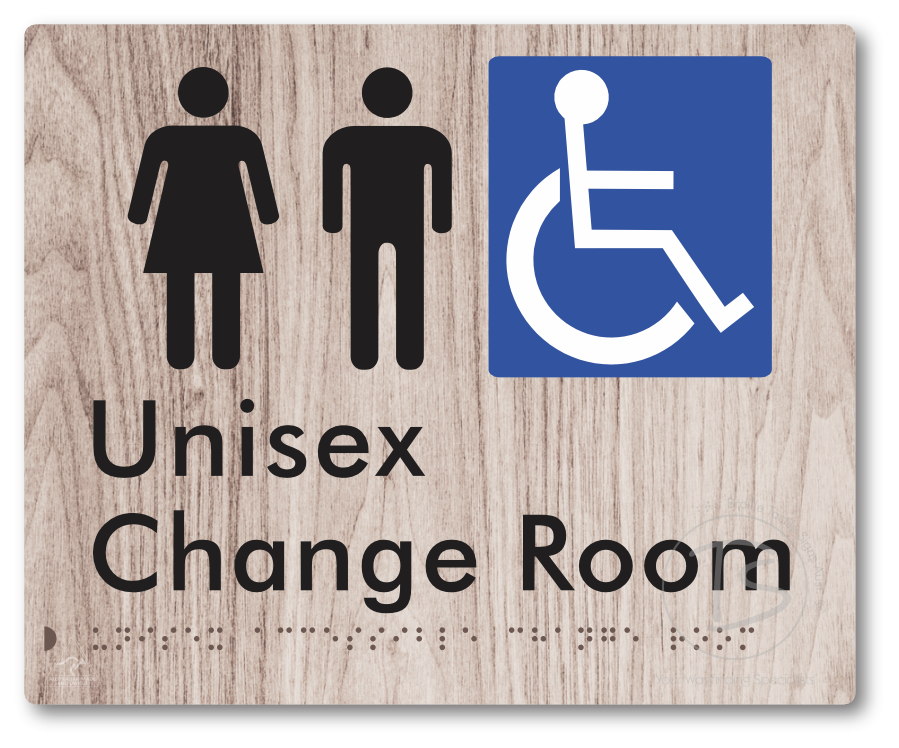 Unisex Accessible Change Room - Braille Tactile Signs Aust.