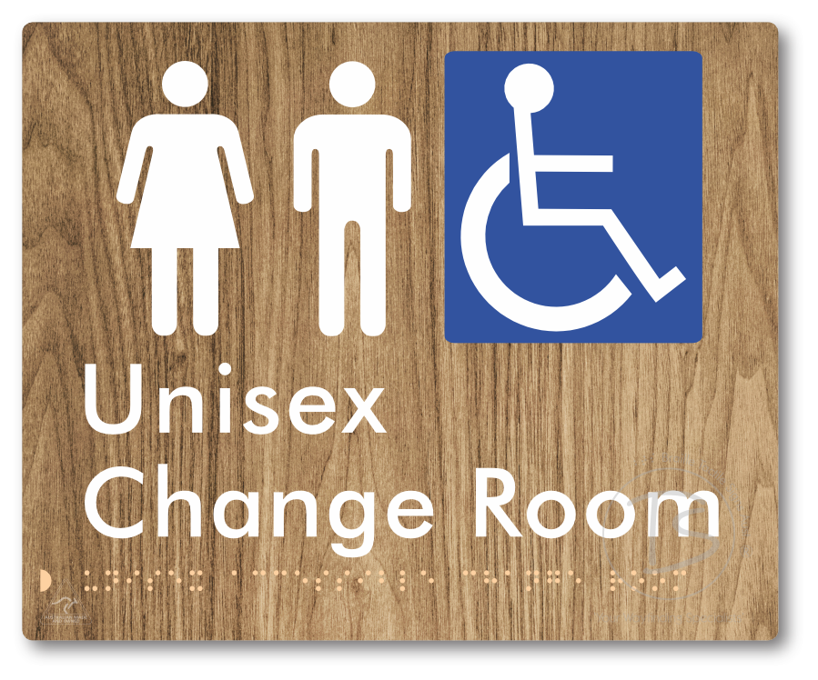 Unisex Accessible Change Room - Braille Tactile Signs Aust.