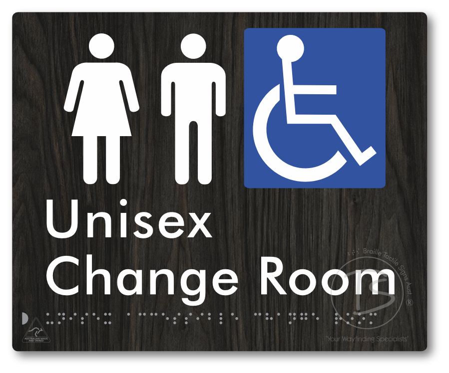 Unisex Accessible Change Room - Braille Tactile Signs Aust.