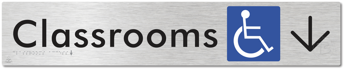 Accessible Classroom Access with Large Directional Arrow