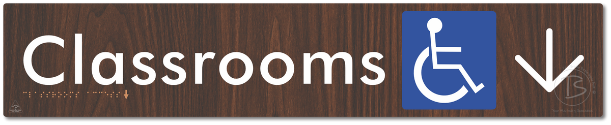 Accessible Classroom Access with Large Directional Arrow