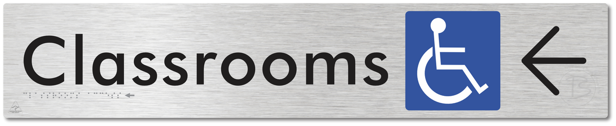 Accessible Classroom Access with Large Directional Arrow
