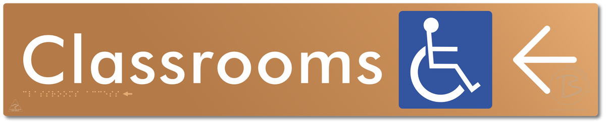 Accessible Classroom Access with Large Directional Arrow