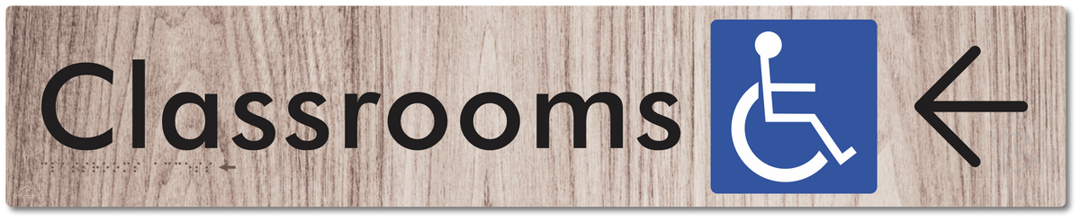 Accessible Classroom Access with Large Directional Arrow