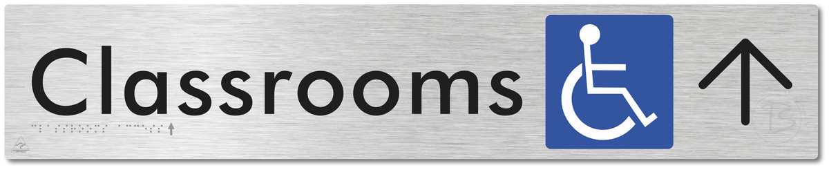 Accessible Classroom Access with Large Directional Arrow