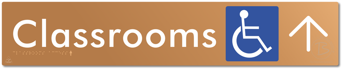 Accessible Classroom Access with Large Directional Arrow
