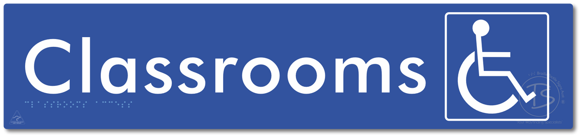 Accessible Classroom Access - Braille Tactile Signs Aust.