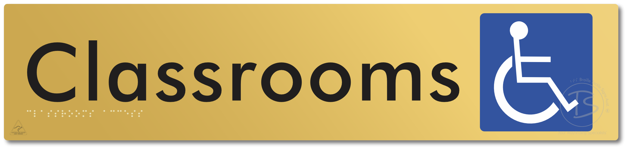 Accessible Classroom Access - Braille Tactile Signs Aust.