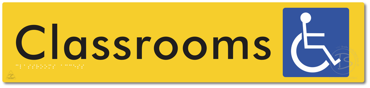 Accessible Classroom Access - Braille Tactile Signs Aust.