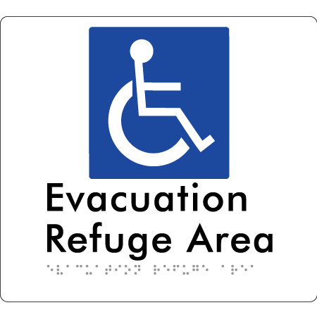 Evacuation Refuge Area - Braille Tactile Signs Aust.