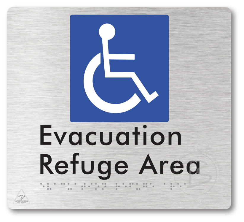 Evacuation Refuge Area - Braille Tactile Signs Aust.
