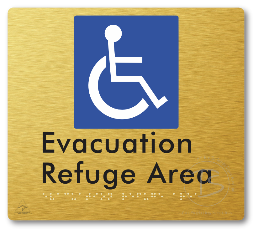 Evacuation Refuge Area - Braille Tactile Signs Aust.