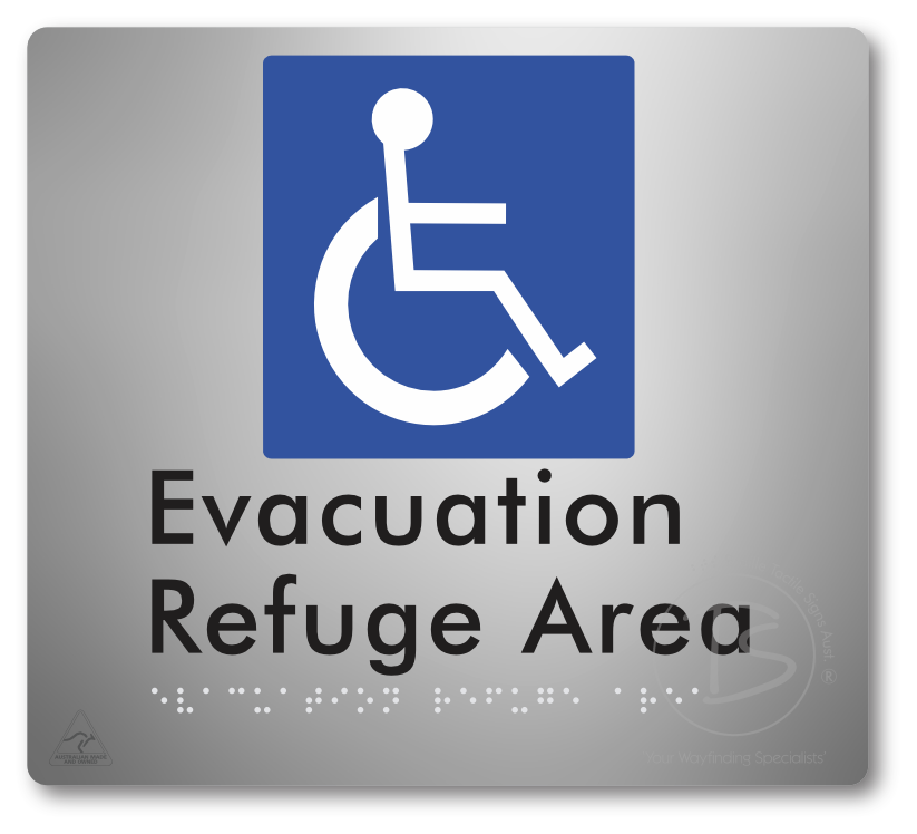 Evacuation Refuge Area - Braille Tactile Signs Aust.