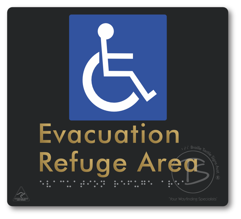 Evacuation Refuge Area - Braille Tactile Signs Aust.
