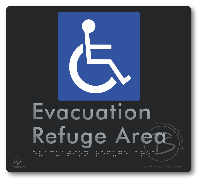 Evacuation Refuge Area - Braille Tactile Signs Aust.