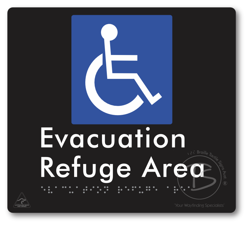 Evacuation Refuge Area - Braille Tactile Signs Aust.