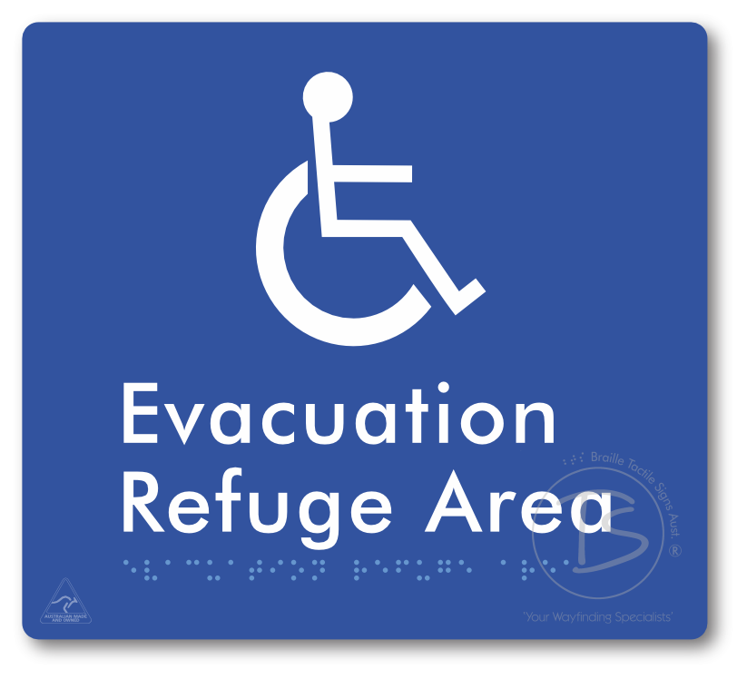 Evacuation Refuge Area - Braille Tactile Signs Aust.